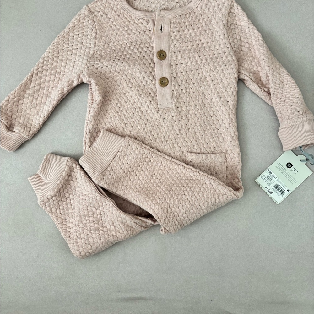 Cloud Island Blush Pink Kids Pajama Set